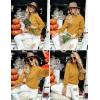 imageZESICA Womens Casual Turtleneck Long Lantern Sleeve Oversized Ribbed Knit Pullover Sweater Jumper TopMustard