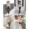 imageZESICA Womens Fall Long Sleeve Crew Neck Striped Color Block Casual Loose Knitted Pullover Sweater TopsBlack