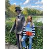 imageZESICA Womens Fall Long Sleeve Crew Neck Striped Color Block Casual Loose Knitted Pullover Sweater TopsBlue