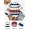 imageZESICA Womens Fall Long Sleeve Crew Neck Striped Color Block Casual Loose Knitted Pullover Sweater TopsBlue2