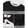 imageZESICA Womens Fall Sweaters 2025 Long Sleeve Crewneck Knit Color Block Lightweight Pullover Tops ClothesBlack