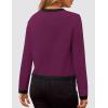 imageZESICA Womens Fall Sweaters 2025 Long Sleeve Crewneck Knit Color Block Lightweight Pullover Tops ClothesEggplant