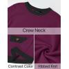 imageZESICA Womens Fall Sweaters 2025 Long Sleeve Crewneck Knit Color Block Lightweight Pullover Tops ClothesEggplant