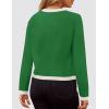 imageZESICA Womens Fall Sweaters 2025 Long Sleeve Crewneck Knit Color Block Lightweight Pullover Tops ClothesGreen