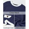 imageZESICA Womens Fall Sweaters 2025 Long Sleeve Crewneck Knit Color Block Lightweight Pullover Tops ClothesNavy