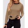 imageZESICA Womens Fall Sweaters 2025 Long Sleeve Crewneck Knit Color Block Lightweight Pullover Tops ClothesToffee