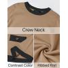imageZESICA Womens Fall Sweaters 2025 Long Sleeve Crewneck Knit Color Block Lightweight Pullover Tops ClothesToffee