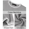 imageZESICA Womens Oversized Long Sleeve Sweaters Fall Crewneck Color Block Loose Ribbed Knit Pullover TopsGrey