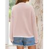 imageZESICA Womens Oversized Long Sleeve Sweaters Fall Crewneck Color Block Loose Ribbed Knit Pullover TopsSand