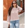 imageZESICA Womens Oversized Long Sleeve Sweaters Fall Crewneck Color Block Loose Ribbed Knit Pullover TopsSand
