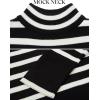 imageZESICA Womens Winter Sweaters Casual Turtleneck Long Sleeve Striped Side Slit Loose Pullover Sweater Jumper TopsBlack