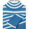 imageZESICA Womens Winter Sweaters Casual Turtleneck Long Sleeve Striped Side Slit Loose Pullover Sweater Jumper TopsCobaltblue