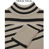 imageZESICA Womens Winter Sweaters Casual Turtleneck Long Sleeve Striped Side Slit Loose Pullover Sweater Jumper TopsOats