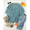 imageZESICA Womens Fall Casual Long Sleeve Crew Neck Side Slit Oversized Ribbed Knit Pullover Sweater TopsLake