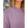 imageZESICA Womens Fall Casual Long Sleeve Crew Neck Side Slit Oversized Ribbed Knit Pullover Sweater TopsPurple