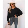 imageZESICA Womens Fall Long Sleeve Crew Neck Solid Color Cable Knit Chunky Casual Oversized Pullover Sweater TopsBlack