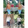 imageZESICA Womens Fall Long Sleeve Crew Neck Solid Color Cable Knit Chunky Casual Oversized Pullover Sweater TopsTaro