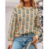 imageZESICA Womens Long Sleeve Crewneck Sweater 2025 Fall Printed Cute Oversized Knitted Pullover Tops Trendy ClothesApricot