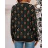 imageZESICA Womens Long Sleeve Crewneck Sweater 2025 Fall Printed Cute Oversized Knitted Pullover Tops Trendy ClothesBlack
