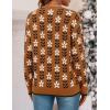 imageZESICA Womens Long Sleeve Crewneck Sweater 2025 Fall Printed Cute Oversized Knitted Pullover Tops Trendy ClothesCaramel