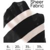 imageZESICA Womens Long Sleeve Lightweight Striped Tops Fall Crewneck Ribbed Knit ShirtsBlack