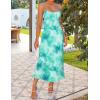 imageZESICA Womens Summer Floral Spaghetti Straps Maxi Dress 2025 Sleeveless Square Neck Bodycon Beach Boho Long DressesAqua