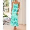 imageZESICA Womens Summer Floral Spaghetti Straps Maxi Dress 2025 Sleeveless Square Neck Bodycon Beach Boho Long DressesAqua
