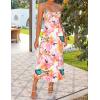 imageZESICA Womens Summer Floral Spaghetti Straps Maxi Dress 2025 Sleeveless Square Neck Bodycon Beach Boho Long DressesPink