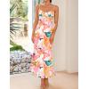 imageZESICA Womens Summer Floral Spaghetti Straps Maxi Dress 2025 Sleeveless Square Neck Bodycon Beach Boho Long DressesPink