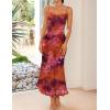imageZESICA Womens Summer Floral Spaghetti Straps Maxi Dress 2025 Sleeveless Square Neck Bodycon Beach Boho Long DressesPurple