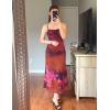 imageZESICA Womens Summer Floral Spaghetti Straps Maxi Dress 2025 Sleeveless Square Neck Bodycon Beach Boho Long DressesPurple