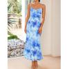 imageZESICA Womens Summer Floral Spaghetti Straps Maxi Dress 2025 Sleeveless Square Neck Bodycon Beach Boho Long DressesSky Blue