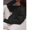 imageZESICA Womens Sweaters Fall Winter Long Sleeve Mock Neck Solid Color Casual Loose Chunky Pullover SweaterBlack