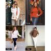 imageZESICA Womens Sweaters Fall Winter Long Sleeve Mock Neck Solid Color Casual Loose Chunky Pullover SweaterClay