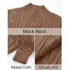imageZESICA Womens Sweaters Fall Winter Long Sleeve Mock Neck Solid Color Casual Loose Chunky Pullover SweaterClay
