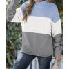 imageZESICA Womens Turtleneck Batwing Sleeve Loose Oversized Chunky Knitted Pullover Sweater Jumper TopsBblue