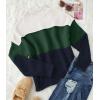 imageZESICA Womens Turtleneck Batwing Sleeve Loose Oversized Chunky Knitted Pullover Sweater Jumper TopsBgreen