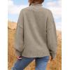 imageZESICA Womens Turtleneck Batwing Sleeve Loose Oversized Chunky Knitted Pullover Sweater Jumper TopsCamel