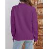 imageZESICA Womens Turtleneck Batwing Sleeve Loose Oversized Chunky Knitted Pullover Sweater Jumper TopsEggplant