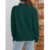 imageZESICA Womens Turtleneck Batwing Sleeve Loose Oversized Chunky Knitted Pullover Sweater Jumper TopsForestgreen
