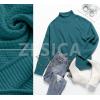 imageZESICA Womens Turtleneck Batwing Sleeve Loose Oversized Chunky Knitted Pullover Sweater Jumper TopsPeacock