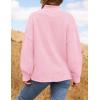 imageZESICA Womens Turtleneck Batwing Sleeve Loose Oversized Chunky Knitted Pullover Sweater Jumper TopsPink