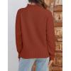 imageZESICA Womens Turtleneck Batwing Sleeve Loose Oversized Chunky Knitted Pullover Sweater Jumper TopsRust
