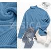 imageZESICA Womens Turtleneck Batwing Sleeve Loose Oversized Chunky Knitted Pullover Sweater Jumper TopsSerenityblue
