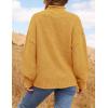 imageZESICA Womens Turtleneck Batwing Sleeve Loose Oversized Chunky Knitted Pullover Sweater Jumper TopsYellow