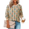 imageZESICA Womens Long Sleeve Crewneck Sweater 2025 Fall Printed Cute Oversized Knitted Pullover Tops Trendy ClothesApricot
