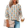 imageZESICA Womens Long Sleeve Crewneck Sweater 2025 Fall Printed Cute Oversized Knitted Pullover Tops Trendy ClothesWhite