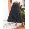 imageZESICA Womens 2025 Summer Bohemian Floral Printed Elastic Waist A Line Maxi Skirt with PocketsBlack