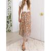 imageZESICA Womens 2025 Summer Bohemian Floral Printed Elastic Waist A Line Maxi Skirt with PocketsClay