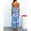 imageZESICA Womens 2025 Summer Bohemian Floral Printed Elastic Waist A Line Maxi Skirt with PocketsCobalt